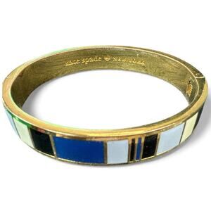 Kate Spade”Chase Rainbows” Clamper Bracelet Size 7